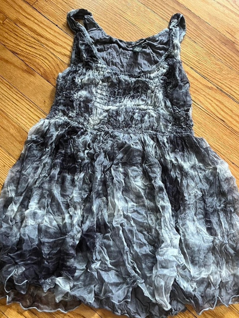 Lucky Brand Sequin Silk Flowy tank small